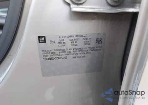 2013 Cadillac Ats Luxury from USA, damaged, VIN 1G6AB5SX3D0157200